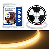 Светодиодная неоновая лента Feron LS651, 180SMD (2835)/m 14,4W/m 12V 5m IP68 3000К  с 2 заглушками, 2