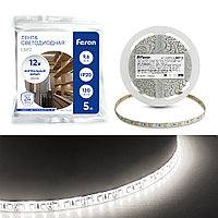 Светодиодная LED лента Feron LS612, 120SMD (2835)/m 9.6W/m 12V 5m 4000К