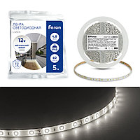 Светодиодная LED лента Feron LS604, 60SMD (2835)/m 4.8W/m 12V IP65 5m, 4000К