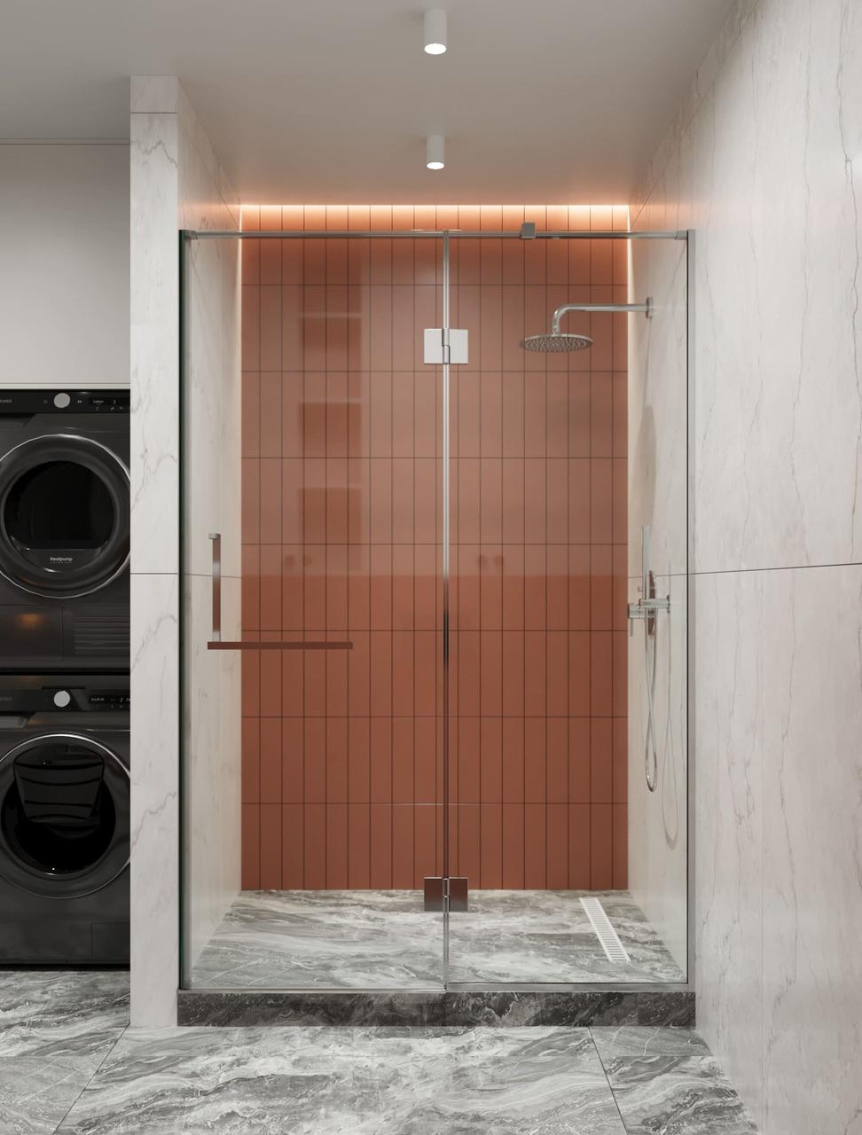 Душевая перегородка прямая распашная 800*2000 мм, фото 1