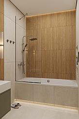 Шторка на ванну стеклянная 600*1500*8 мм