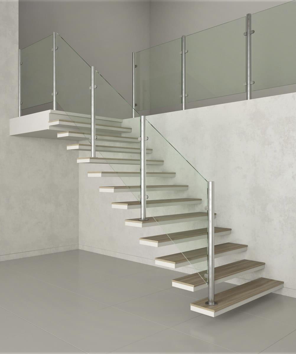 Перила стеклянные с креплением на стойках 8 мм, фото 1