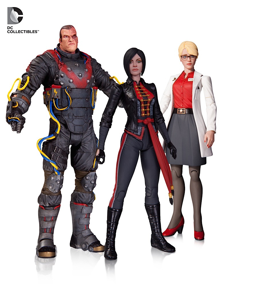 DC Collectibles "Batman Arkham Origins" Набор фигурок Электрошокер, Харлин Квинзель и Леди Шива