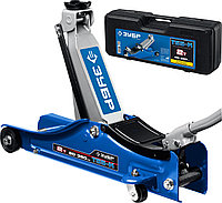 Подкатной домкрат ЗУБР 2 т, 80-380 мм, с увеличенным подъемом и низким подхватом, в кейсе, (43058-2-K)