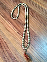 Четки 108 бусин, из ценных пород деревьев, светлые