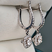 Золотой набор с бриллиантами (кольцо 17,5 р 0,33Сt VS2/J EX, 0.36Ct VVS2/G EX. серьги 1.01Ct VS1-SI1/J, VG-Cut, фото 7