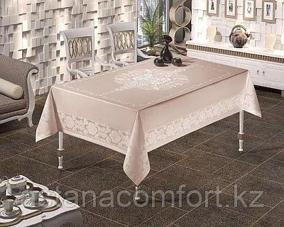 Скатерть тефлоновая, прямоугольная, 160*220см. Цвет какао. Турция