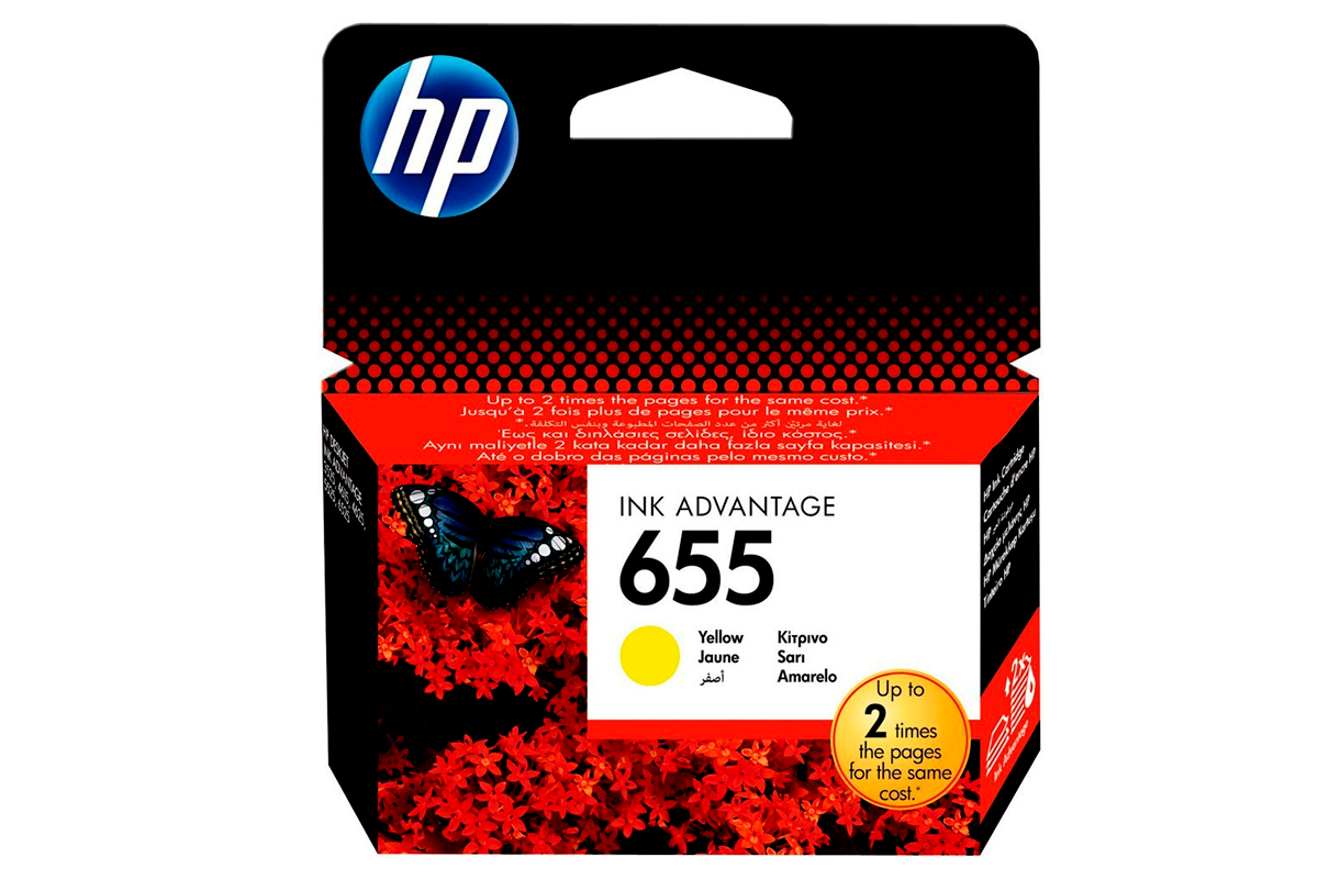 hp Картридж HP CZ112AE №655 Yellow Ink Cartridge для HP DJ 3525, 4615, 4625, 5525, 6525 e-All-in-One
