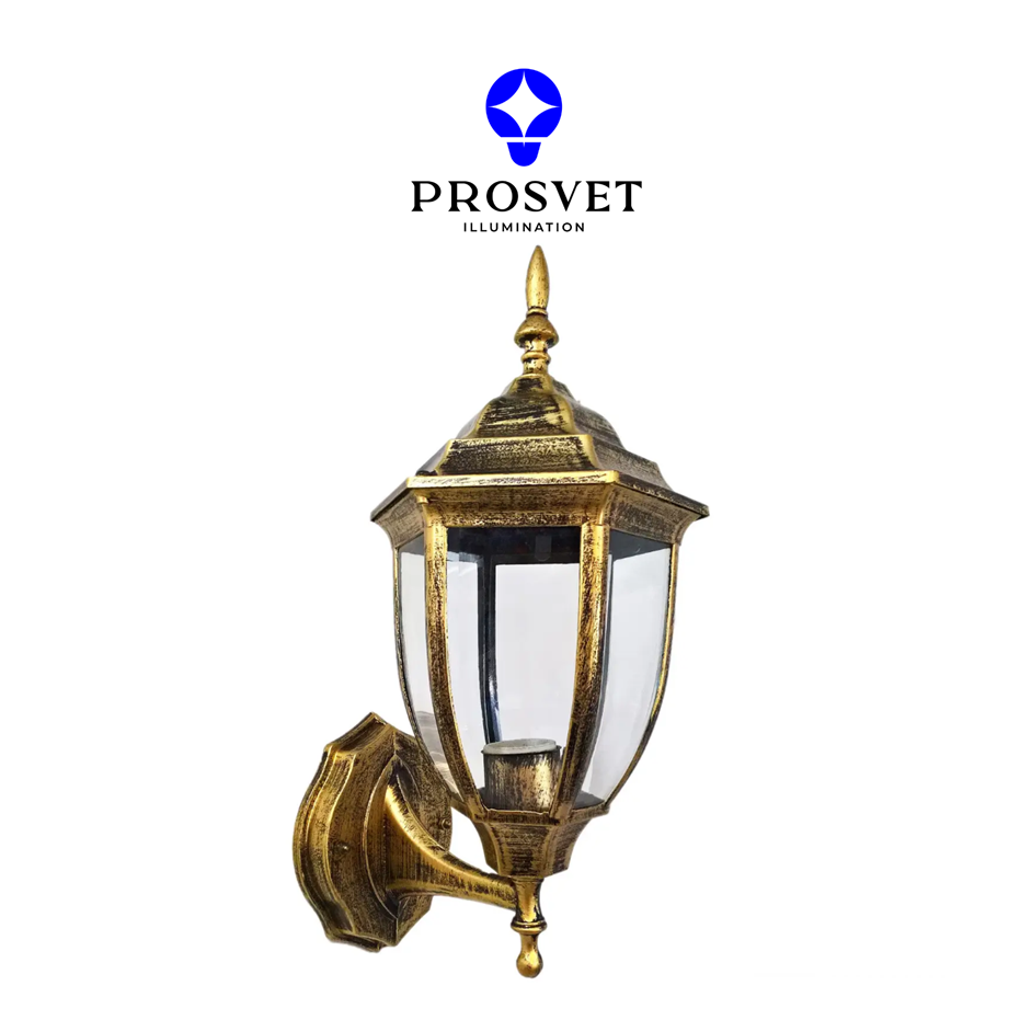 Садово-парковый прямой светильник бронза PROSVET