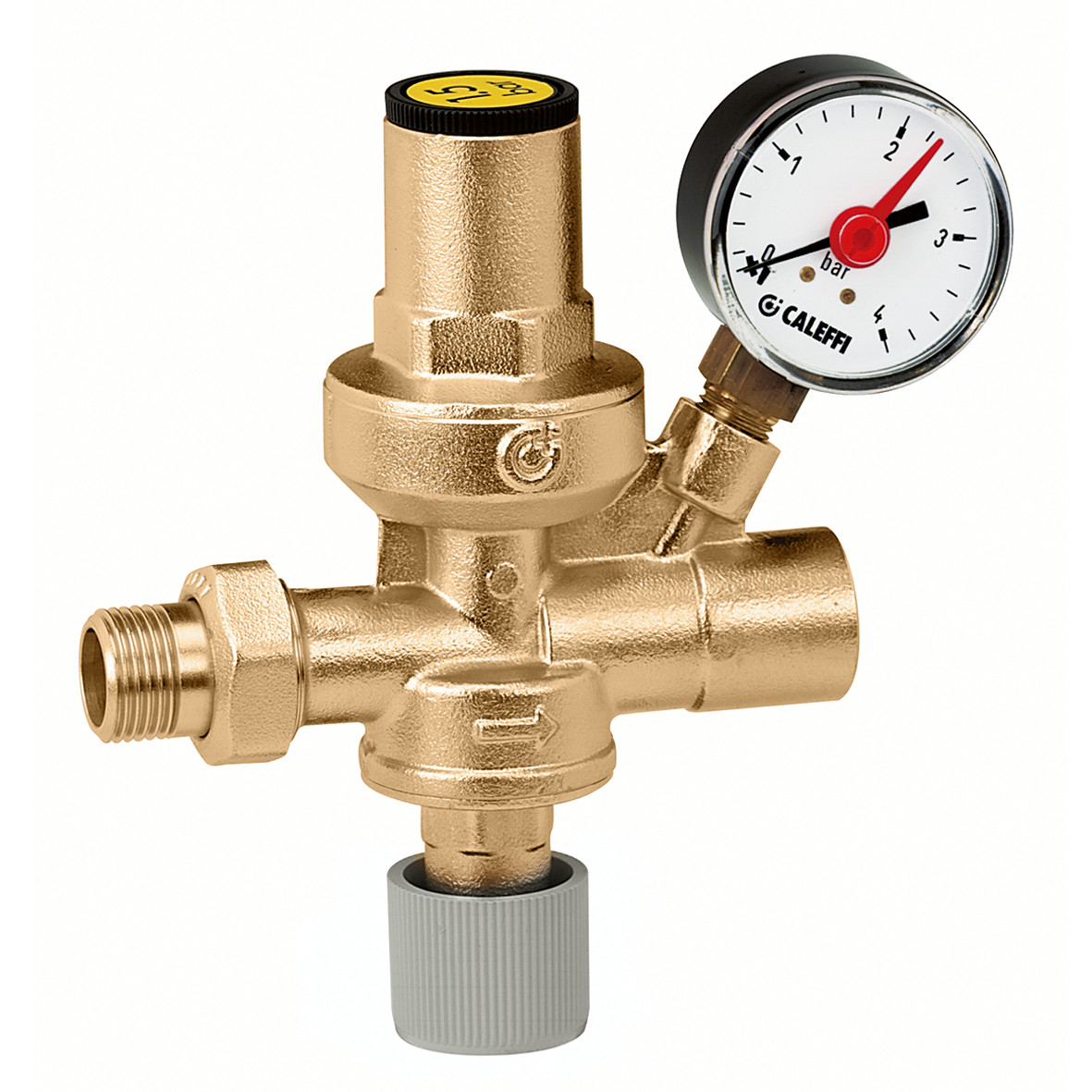 Автоматический редуктор подпитки Caleffi 1/2" с соединением для манометра (553540), фото 1