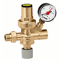 Автоматический редуктор подпитки Caleffi 1/2" с соединением для манометра (553540)