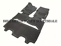 Резиновый коврик в салон на Lexus GX550 2024-по н.в с 3-им рядом (Оригинал)