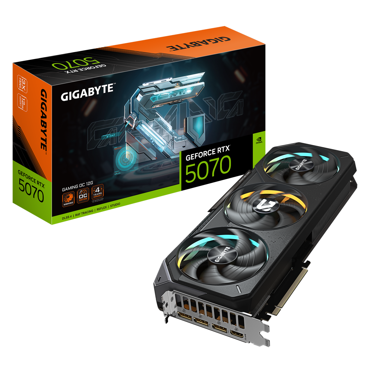 Видеокарта GIGABYTE GeForce RTX 5070 GAMING OC (GV-N5070GAMING OC-12GD)