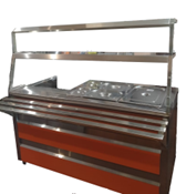 Мармит 1-х и 2-х блюд универсальный, 1500*980*1430 мм, одна полка