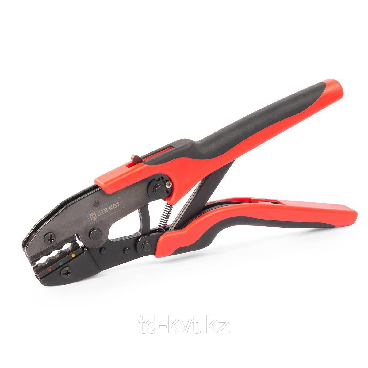 Пресс-клещи CTB-10 серия ПРОФИ (кримпер) для опрессовки наконечников, разъемов и гильз с термоусаживаемой, фото 1