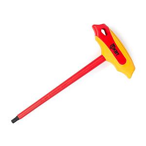 Ключ диэлектрический шестигранный Т-образный 5 мм серия ПРОФИ для работ под напряжением до 1000 В, стандарт