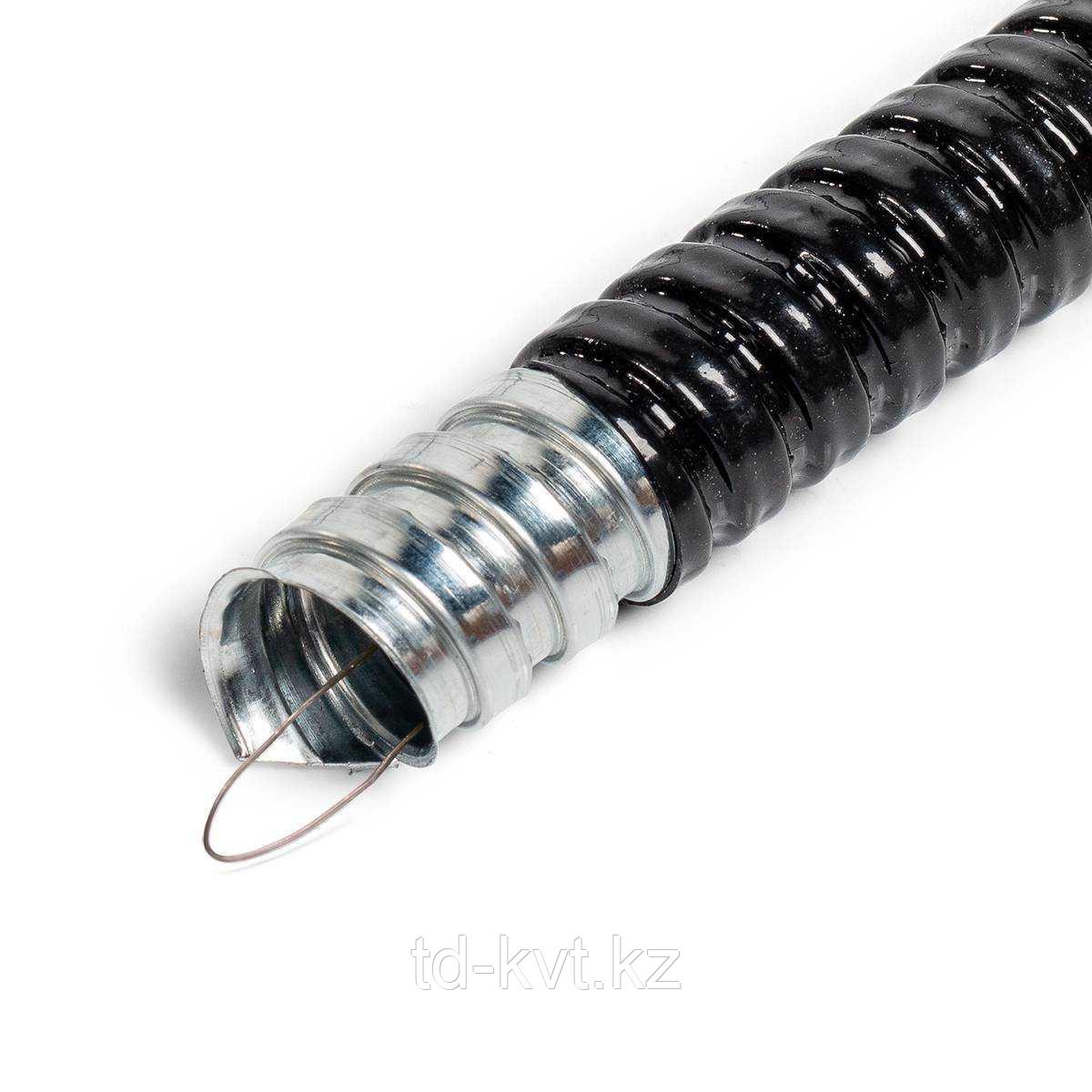 Металлорукав МРПИнг «DIESEL» 32 с протяжкой в маслобензостойкой ПВХ-изоляции, фото 1