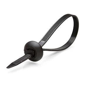 Стяжка нейлоновая КСК 8х280 (черн) (100шт) с круглым замком