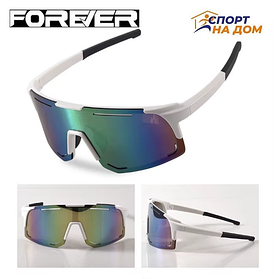 Спортивные очки для бега и велосипеда Forever White + Чехол