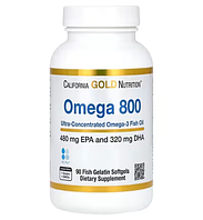 Омега 800, ультраконцентрированный рыбий жир с омега-3 от California Gold Nutrition®