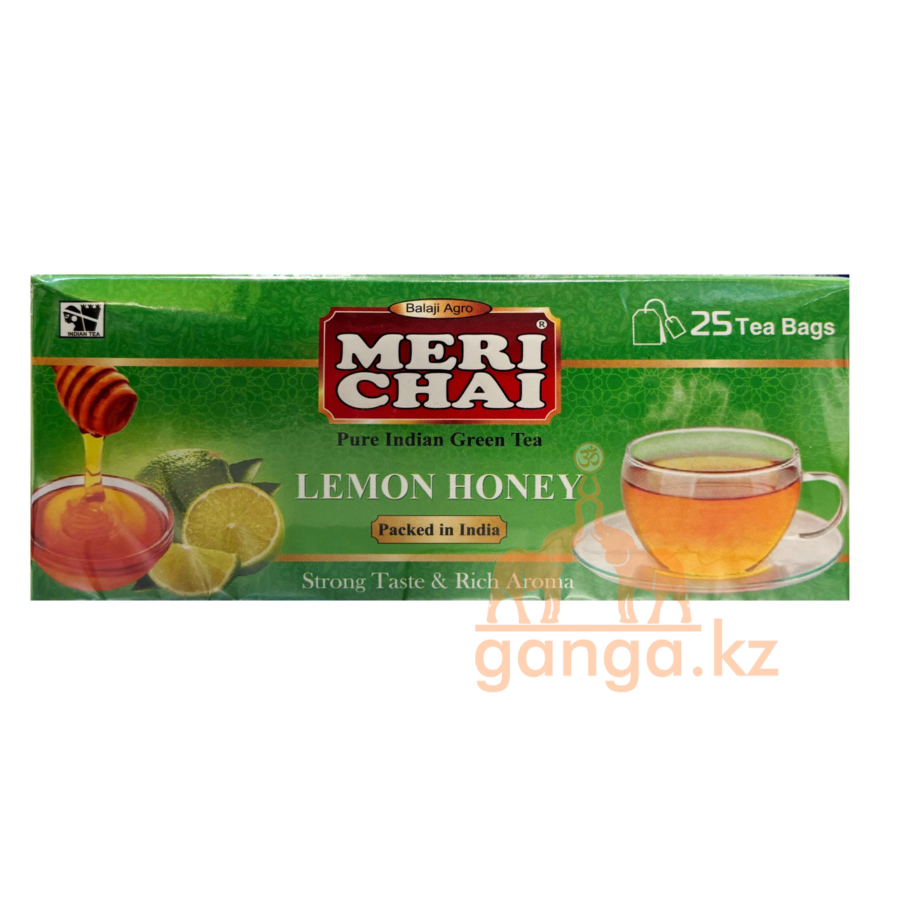 Мери чай зелёный с лимоном и мёдом (Meri Chai Lemon honey), 25 пакетиков, фото 1