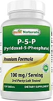 Best Naturals, P-5-P, Витамин В6 (пиридоксаль-5-фосфат), 50 мг, 120 таблеток