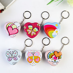 Мини-шкатулка брелок для ключей на кольце «Сердечки», 4.8×4.7×2.4 см, МИКС