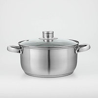 Кастрюля Доляна «Гретте», 3.2 л, d=20 см, с крышкой, капсульное дно, индукция, нержавеющая сталь