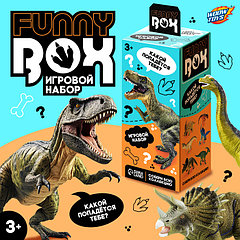 Игрушка - сюрприз Funny Box «Динозавры»: фигурка, наклейки, МИКС