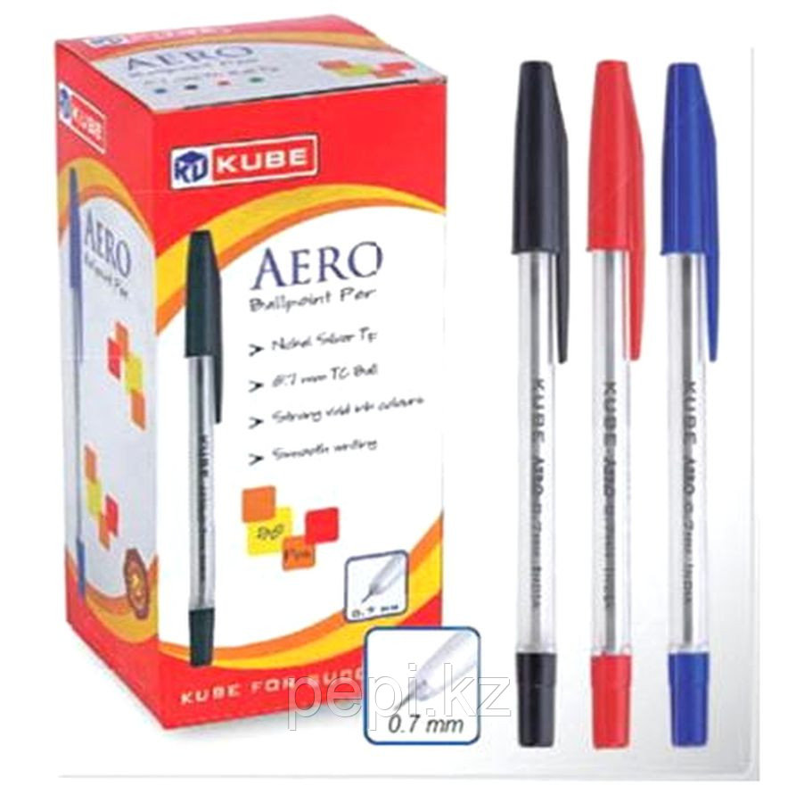Ручка Кube Аеро, 0,7мм красная - фото 1 - id-p15066493
