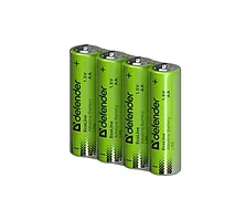 Элемент питания LR6-4S АА Defender Alkaline LR6-4S - 4штуки в пленке 56031