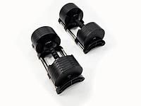 Регулируемые гантели StrongPeople 24 кг (черные, шаг 2 кг) пара - 2 штуки