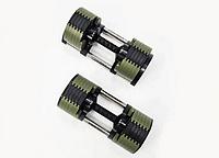 Гантели регулируемые StrongPeople 24 кг (хаки, шаг 2 кг) пара - 2 штуки