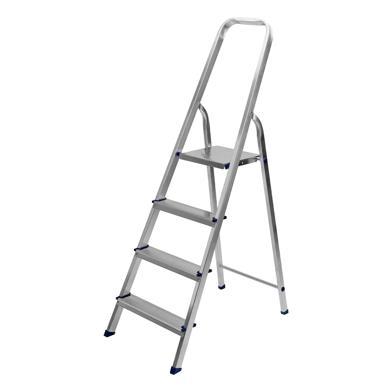 Стремянка алюминиевая 4 ступени, нагрузка 150 кг Россия, Сибртех - фото 1 - id-p98273376
