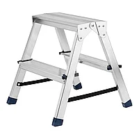 Стремянка алюминиевая 2 ступени двусторонняя, Россия, Сибртех
