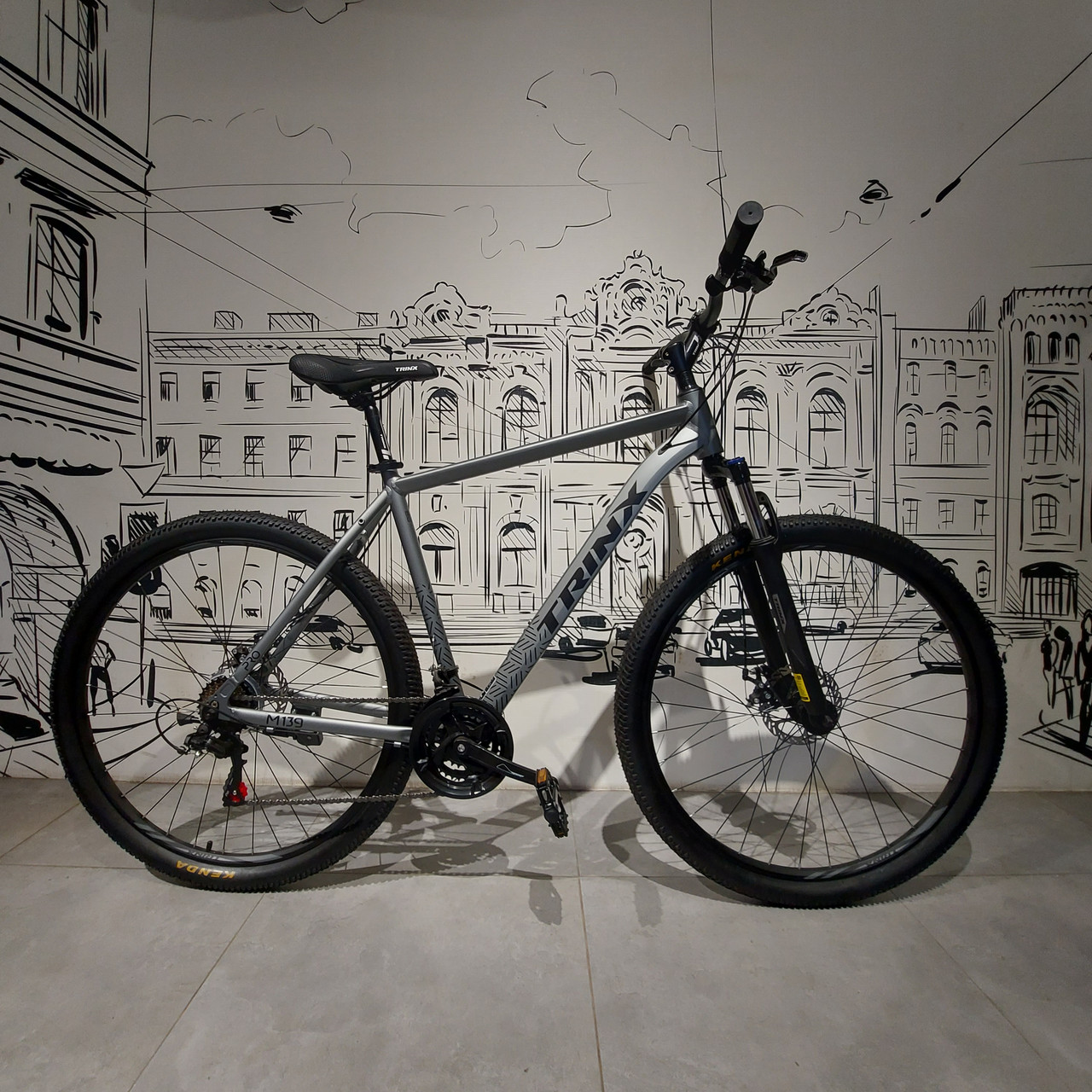Горный Велосипед "Trinx" M139. 21 рама. 29 колеса. Найнер. Скоростной. MTB. МТБ. Цвет - серый.
