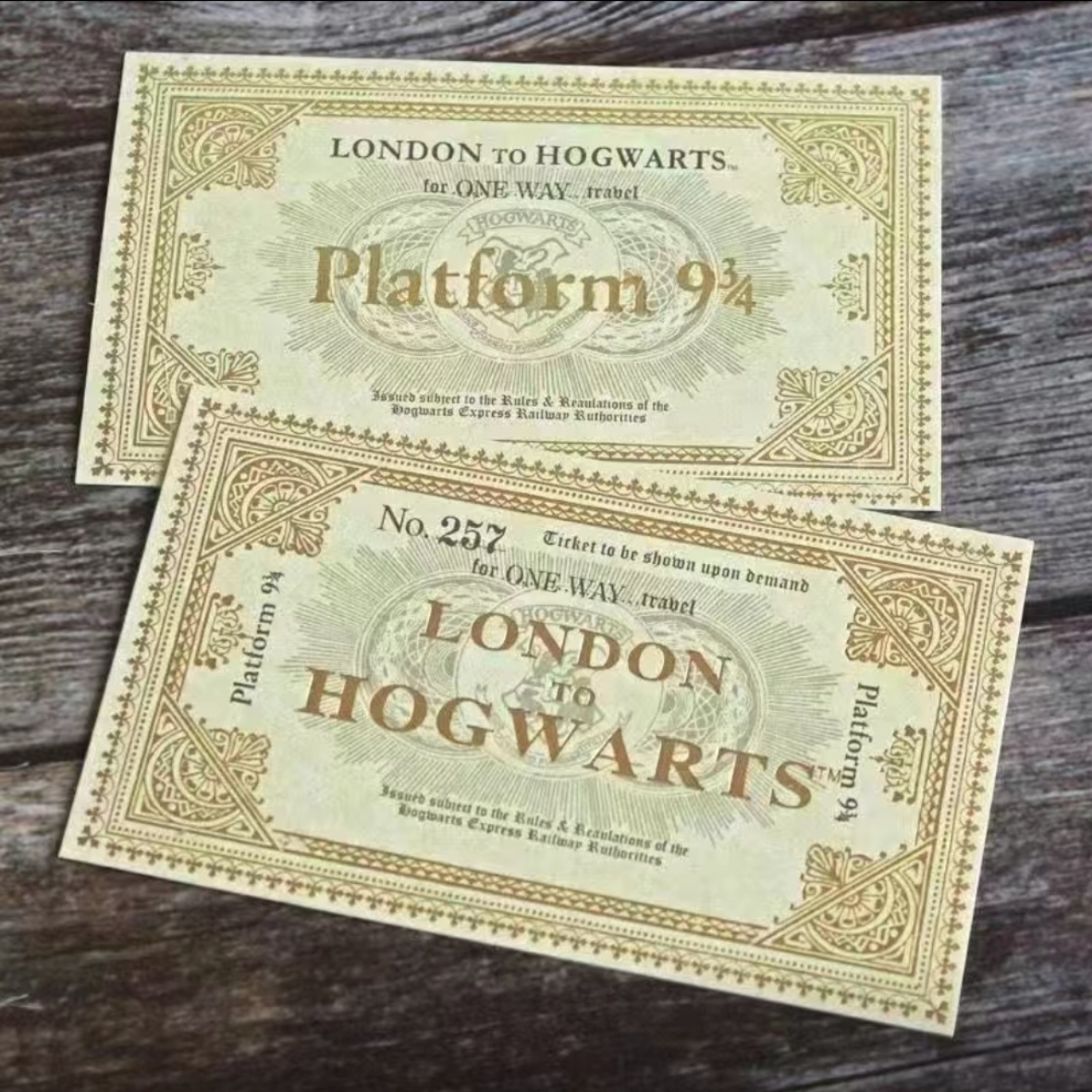 Билеты на поезд в Хогвартс (Гарри Поттер) 2 шт., фото 1