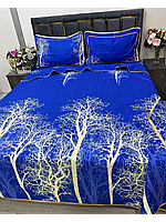 Комплект постельного белья, сатин, двуспальный, 230х250 см, синий