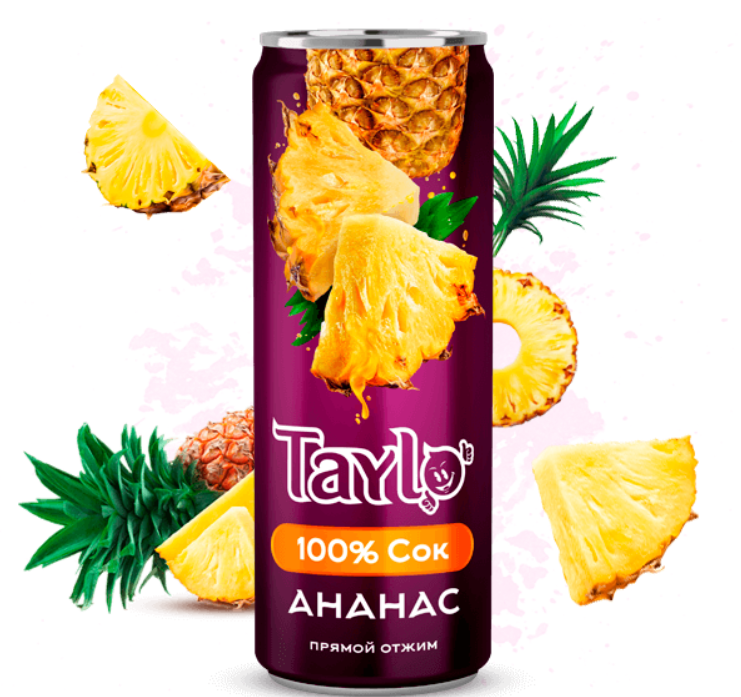 Сок Taylo Ананас 250 ml (24 шт в упак) / Вьетнам