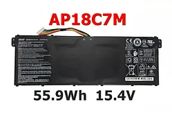 Аккумулятор Acer AP18C7M AP18C7K 15.4v 3634mAh 55.9Wh Acer SF313-52 SF313-53 SF514-55 Spin 5 SP513-54 SP513-55