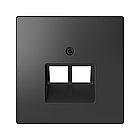 Центральная накладка MERTEN MTN4522-6034 D-Life для двойной розетки RJ45 антрацит