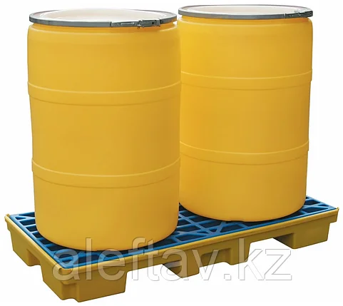 RxM_Сточный поддон из ПЭ на 2 бочки, сточная решетка, ШхДхВ:1362x962х160мм, арт.IPL_PS3972_3853, фото 1