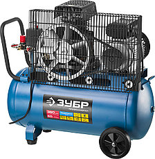 ЗУБР 360 л/мин, 50 л, 2200 Вт, ременной масляный компрессор, Профессионал (ЗКПМ-360-50-Р-2.2), фото 3