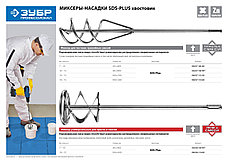 ЗУБР 60 x 400 мм, SDS+, миксер для песчано-гравийных смесей, Профессионал (06037-06-40), фото 5