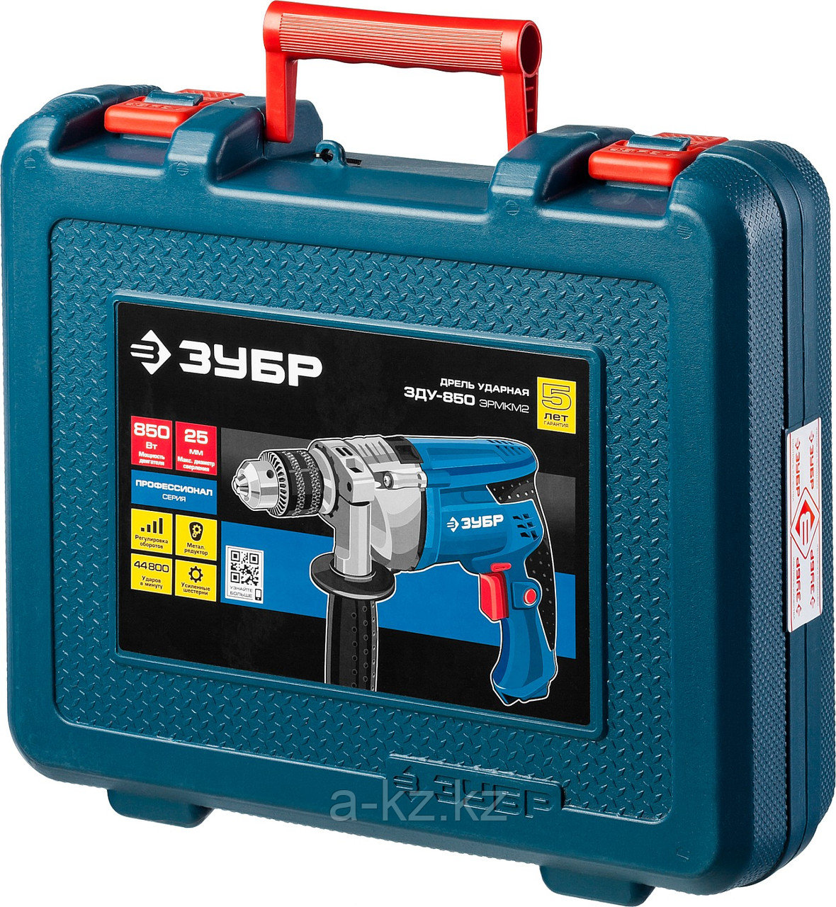 ЗУБР 850 Вт, 13 мм, ударная дрель, мет. корпус, кейс, Профессионал (ЗДУ-850 ЭРМКМ2)