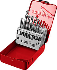 ЗУБР 18 предм., метчики 9ХС, сверла Р6М5, набор резьбонарезной, (28115-H18), фото 3