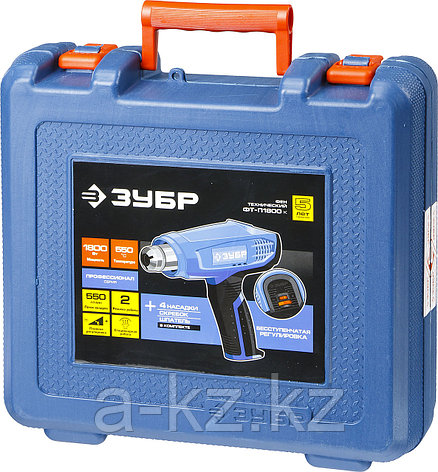 ЗУБР 1800 Вт, технический фен, кейс, Профессионал (ФТ-П1800 К), фото 1