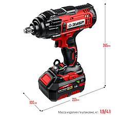 ЗУБР С1-18, 18 В, 400 Н·м, 1 АКБ (4 А·ч), гайковерт ударный, кейс (ГУЛ-410-41), фото 2