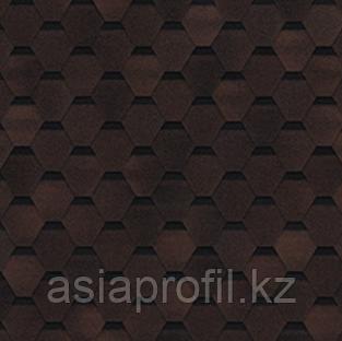 Гибкая черепица 3 м2 / упак Оптима Соната Коричневый однослойная SHINGLAS