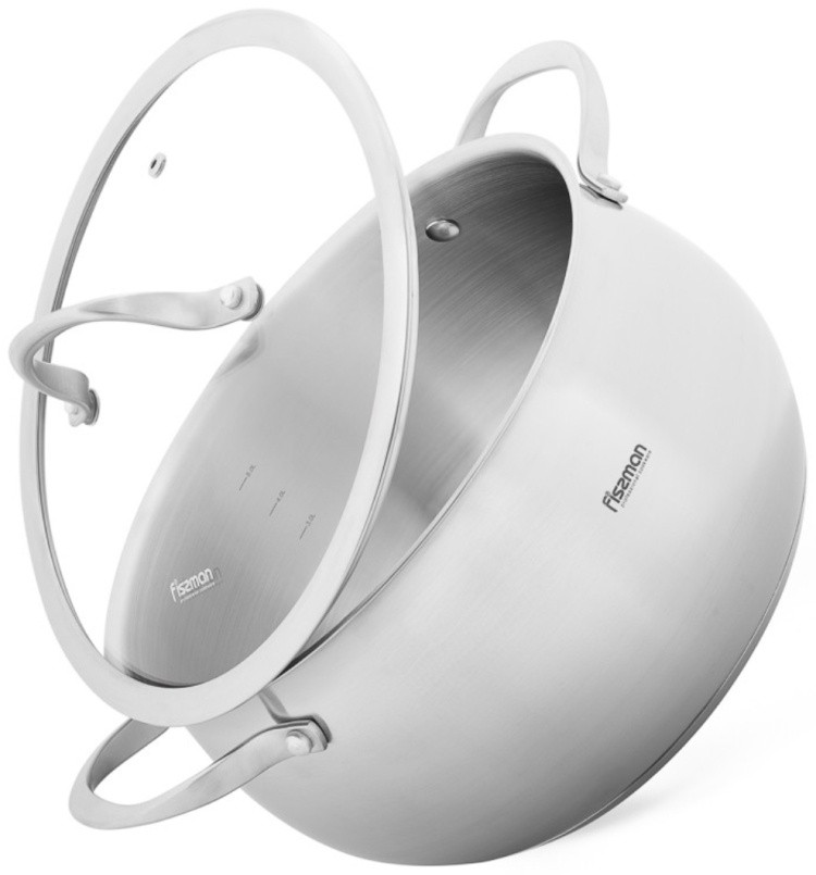 Fissman кастрюля Cassia 5486, нержавеющая сталь 6.3 л